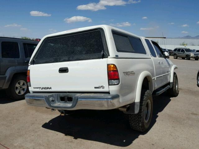 5TBRT38101S188023 - 2001 TOYOTA TUNDRA ACC WHITE photo 4