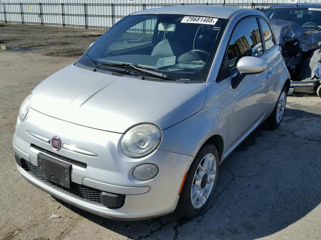 3C3CFFAR0CT124163 - 2012 FIAT 500 POP SILVER photo 2