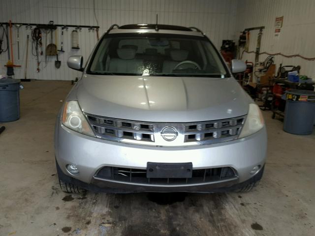 JN8AZ08W44W315782 - 2004 NISSAN MURANO SL SILVER photo 9