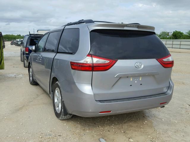 5TDKZ3DC2HS882981 - 2017 TOYOTA SIENNA LE SILVER photo 3