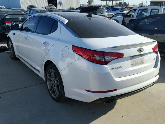 5XXGR4A6XDG163435 - 2013 KIA OPTIMA SX WHITE photo 3