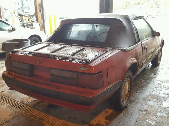 1FABP44A6JF110232 - 1988 FORD MUSTANG LX RED photo 4