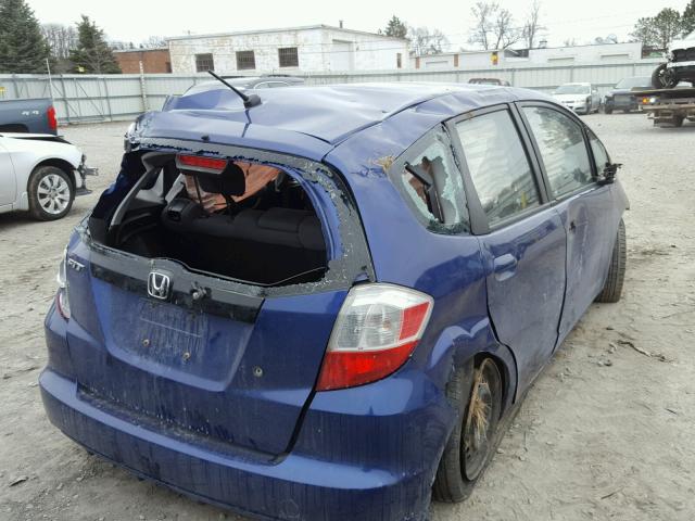 JHMGE88269S037123 - 2009 HONDA FIT BLUE photo 4