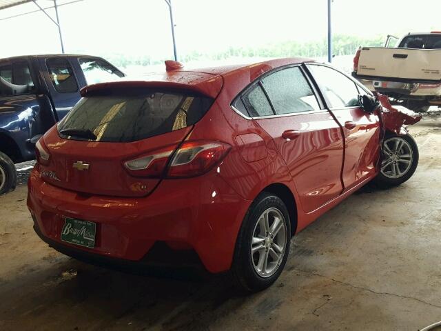 3G1BE6SM2HS527578 - 2017 CHEVROLET CRUZE LT RED photo 4