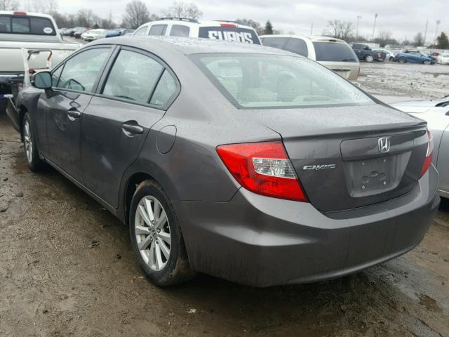 19XFB2F90CE054142 - 2012 HONDA CIVIC EXL BROWN photo 3