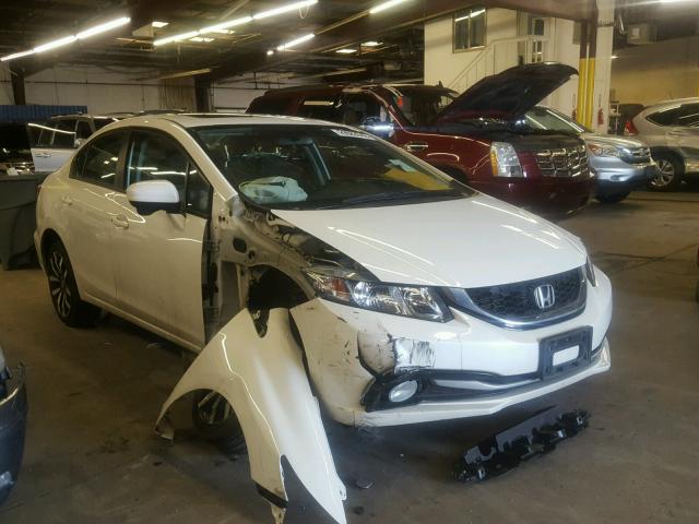 19XFB2F90EE008264 - 2014 HONDA CIVIC EXL WHITE photo 1