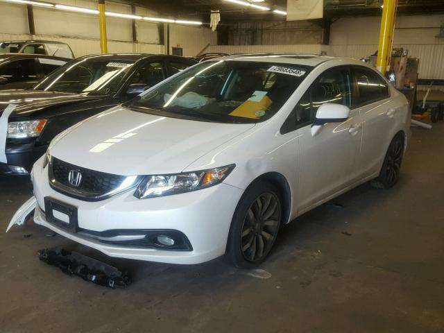 19XFB2F90EE008264 - 2014 HONDA CIVIC EXL WHITE photo 2