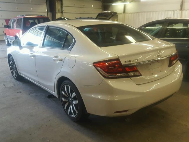 19XFB2F90EE008264 - 2014 HONDA CIVIC EXL WHITE photo 3