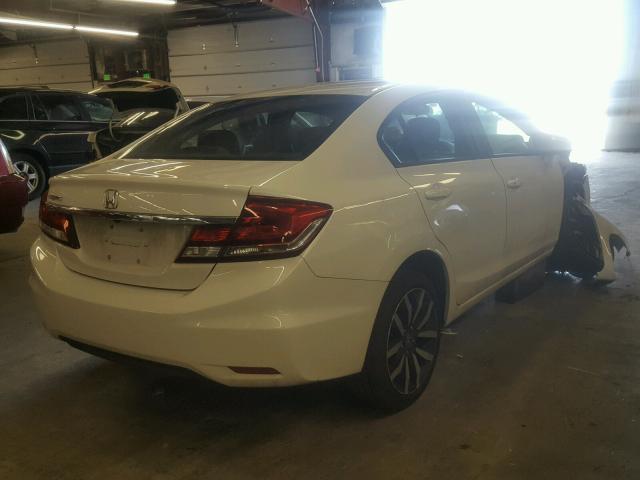 19XFB2F90EE008264 - 2014 HONDA CIVIC EXL WHITE photo 4