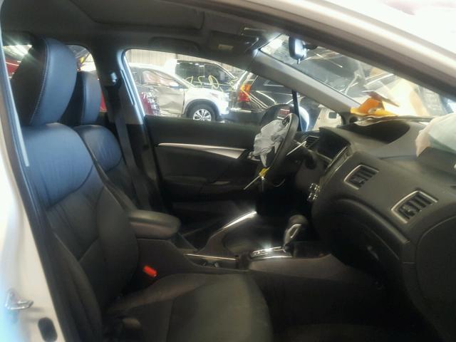 19XFB2F90EE008264 - 2014 HONDA CIVIC EXL WHITE photo 5