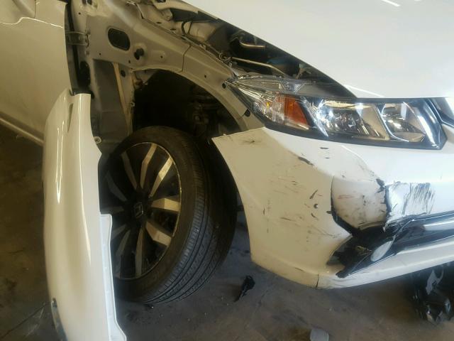 19XFB2F90EE008264 - 2014 HONDA CIVIC EXL WHITE photo 9