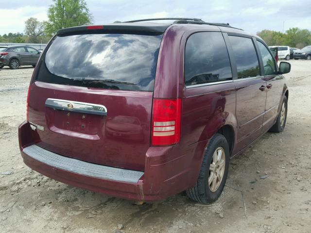 2A8HR54PX8R673143 - 2008 CHRYSLER TOWN & COU BURGUNDY photo 4