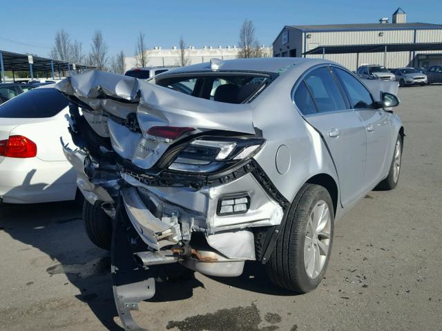 2G4GK5EX2G9206265 - 2016 BUICK REGAL SILVER photo 4