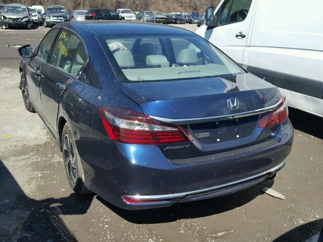 1HGCR2F32HA237290 - 2017 HONDA ACCORD LX BLUE photo 3