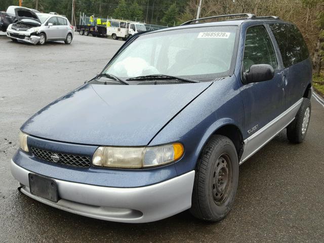 4N2ZN1118WD827748 - 1998 NISSAN QUEST XE BLUE photo 2