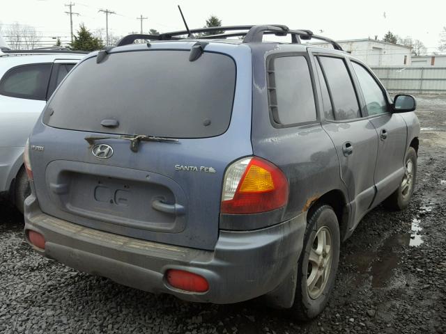 KM8SC73D44U790260 - 2004 HYUNDAI SANTA FE G BLUE photo 4