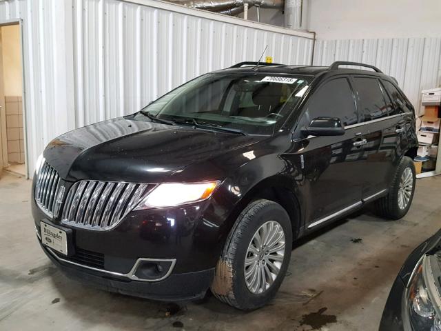 2LMDJ6JKXDBL29634 - 2013 LINCOLN MKX BLACK photo 2