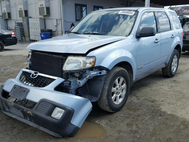 4F2CZ02Z28KM09664 - 2008 MAZDA TRIBUTE I BLUE photo 2