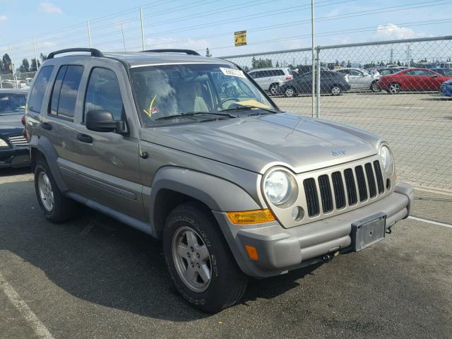 1J4GL48K57W661818 - 2007 JEEP LIBERTY SP BROWN photo 1