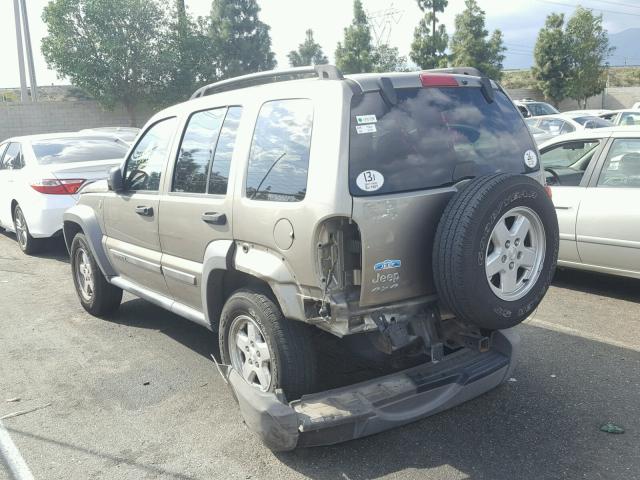 1J4GL48K57W661818 - 2007 JEEP LIBERTY SP BROWN photo 3