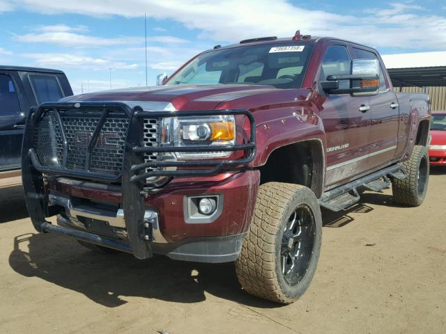 1GT12UE87GF282567 - 2016 GMC SIERRA K25 MAROON photo 2