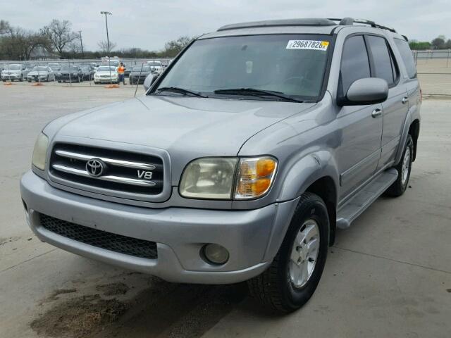 5TDZT38A91S041481 - 2001 TOYOTA SEQUOIA LI SILVER photo 2