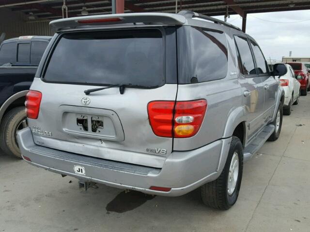 5TDZT38A91S041481 - 2001 TOYOTA SEQUOIA LI SILVER photo 4