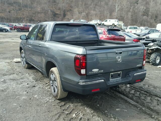 5FPYK3F60JB012461 - 2018 HONDA RIDGELINE GRAY photo 3