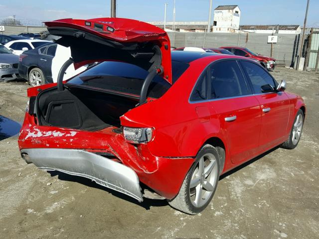 WAUAFAFL2CA118749 - 2012 AUDI A4 PREMIUM RED photo 4