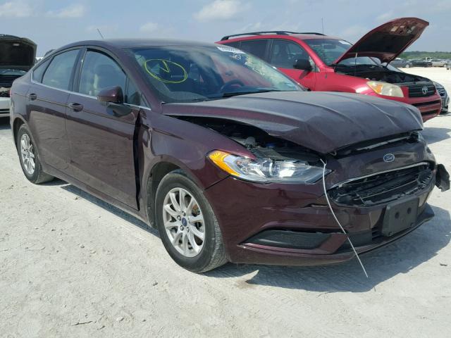 3FA6P0G7XHR279550 - 2017 FORD FUSION S MAROON photo 1