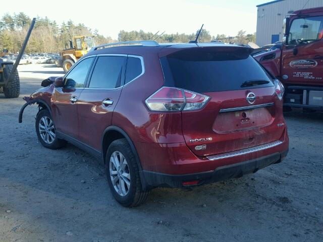 KNMAT2MV7GP600187 - 2016 NISSAN ROGUE S RED photo 3