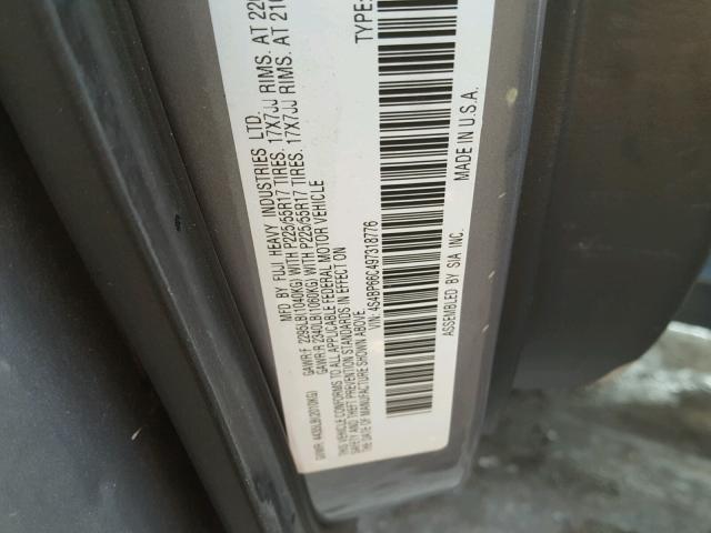 4S4BP66C497318776 - 2009 SUBARU OUTBACK 2. SILVER photo 10