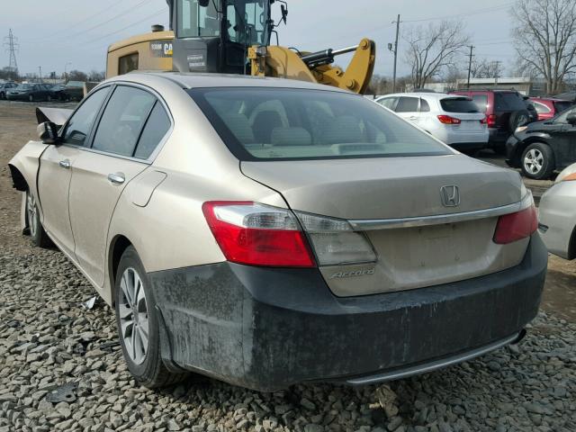 1HGCR2F36DA275485 - 2013 HONDA ACCORD LX TAN photo 3