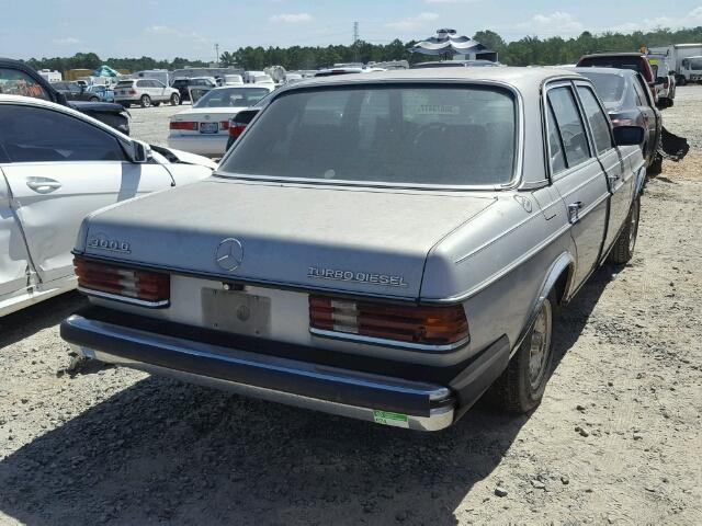 WDBAB33A1EA108051 - 1984 MERCEDES-BENZ 300 DT SILVER photo 4