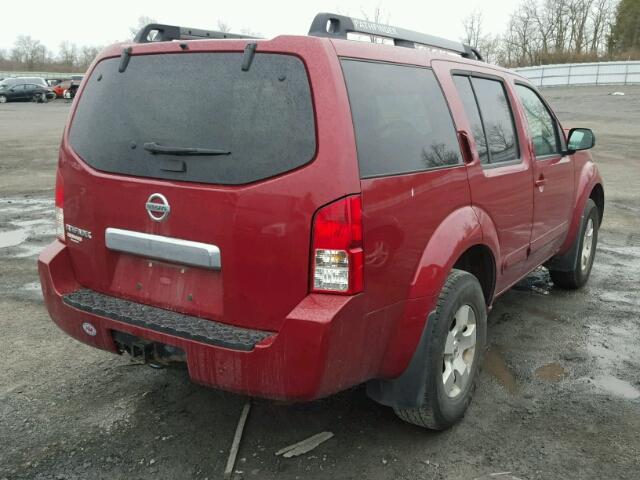 5N1AR18W66C606270 - 2006 NISSAN PATHFINDER BURGUNDY photo 4