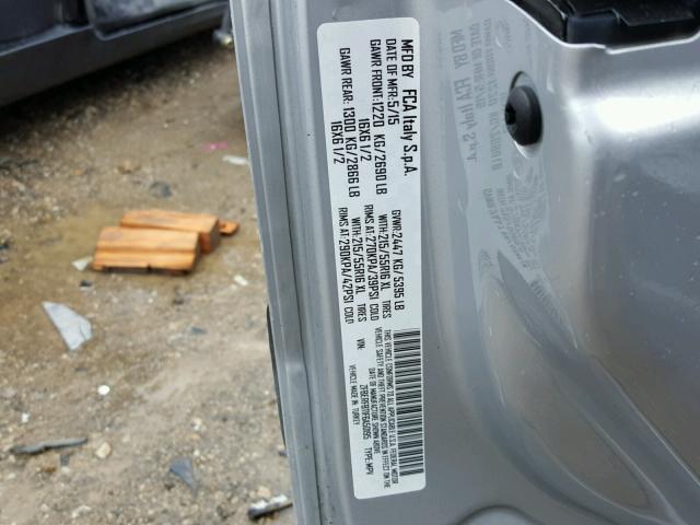 ZFBERFBT1F6A50195 - 2015 RAM PROMASTER 银色 照片 10