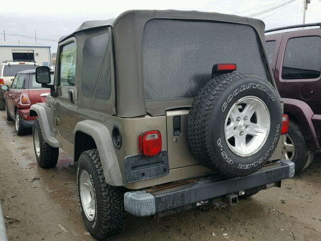 1J4FA49SX5P347959 - 2005 JEEP WRANGLER / BEIGE photo 3