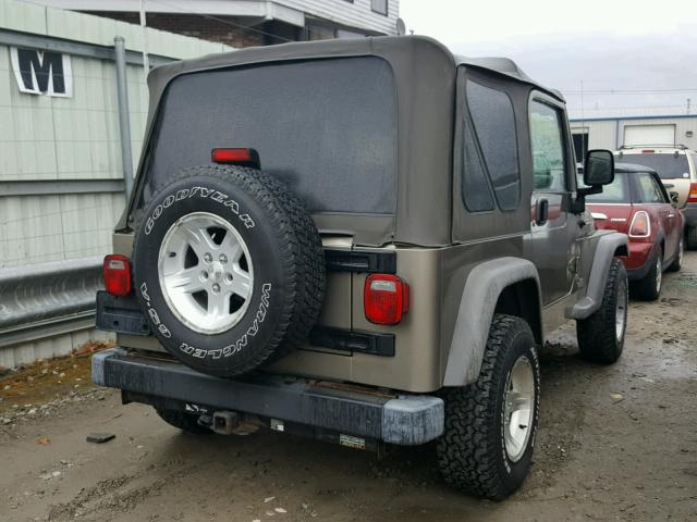 1J4FA49SX5P347959 - 2005 JEEP WRANGLER / BEIGE photo 4