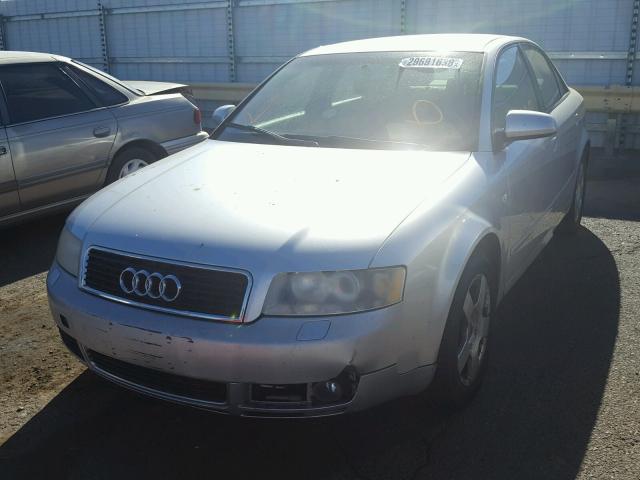 WAUJC68E54A169166 - 2004 AUDI A4 1.8T SILVER photo 2