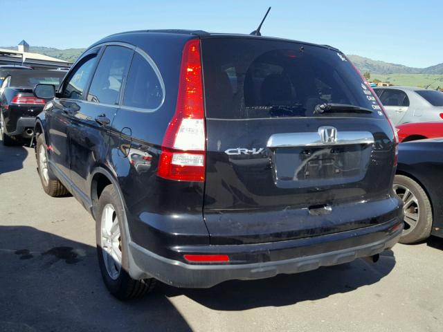 5J6RE3H5XBL021301 - 2011 HONDA CR-V EX BLACK photo 3