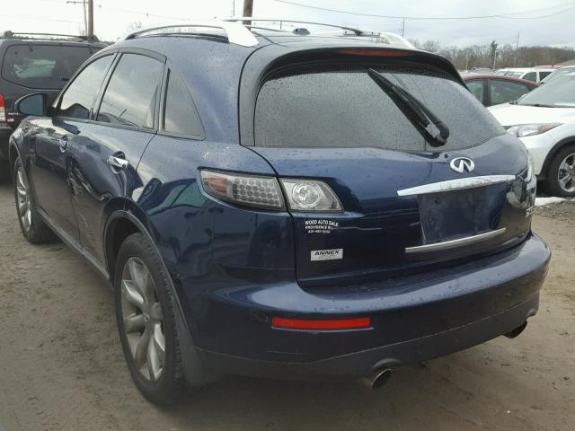 JNRAS08W06X206149 - 2006 INFINITI FX35 BLUE photo 3