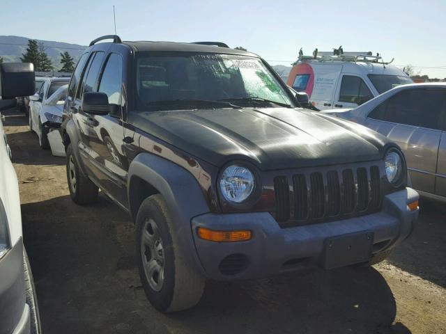 1J4GL48K54W145888 - 2004 JEEP LIBERTY SP MAROON photo 1