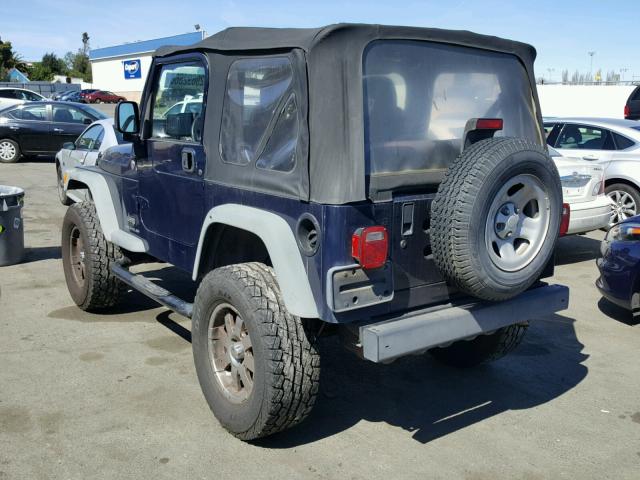 1J4FA29S36P781467 - 2006 JEEP WRANGLER / BLUE photo 3