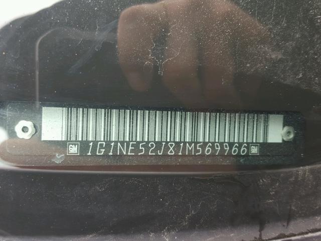 1G1NE52J81M569966 - 2001 CHEVROLET MALIBU LS SILVER photo 10