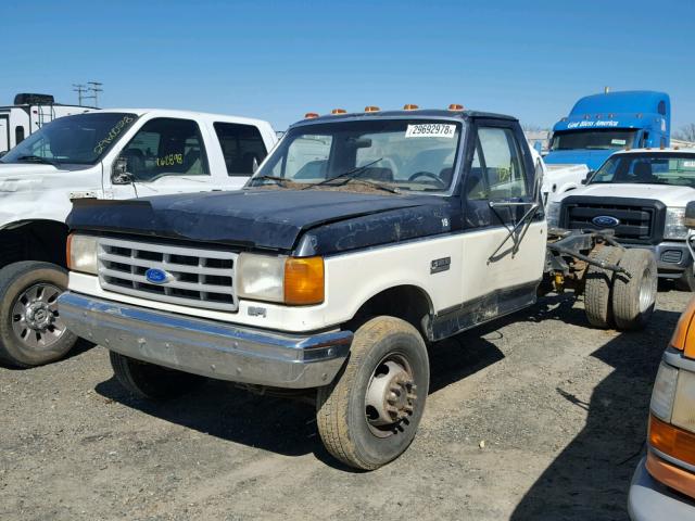 2FDLF47G8MCA02322 - 1991 FORD F SUPER DU WHITE photo 2