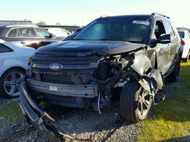 1FM5K8GT3EGC48574 - 2014 FORD EXPLORER S BLACK photo 2