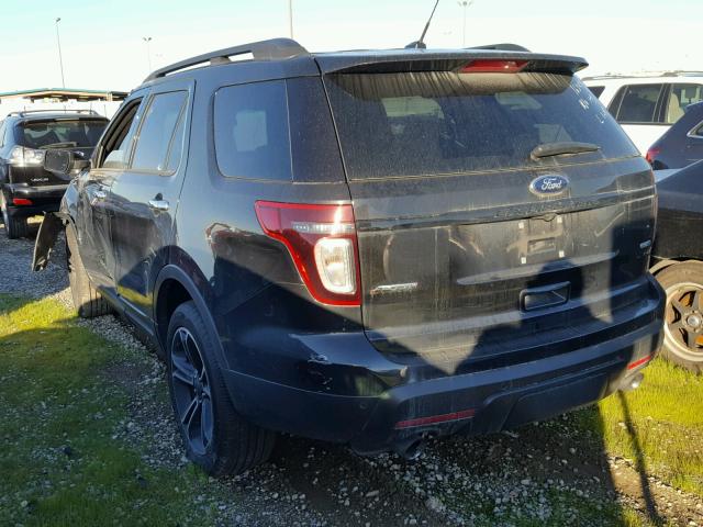 1FM5K8GT3EGC48574 - 2014 FORD EXPLORER S BLACK photo 3