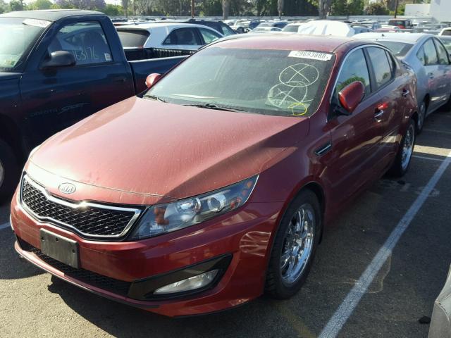 KNAGR4A66B5114358 - 2011 KIA OPTIMA SX RED photo 2