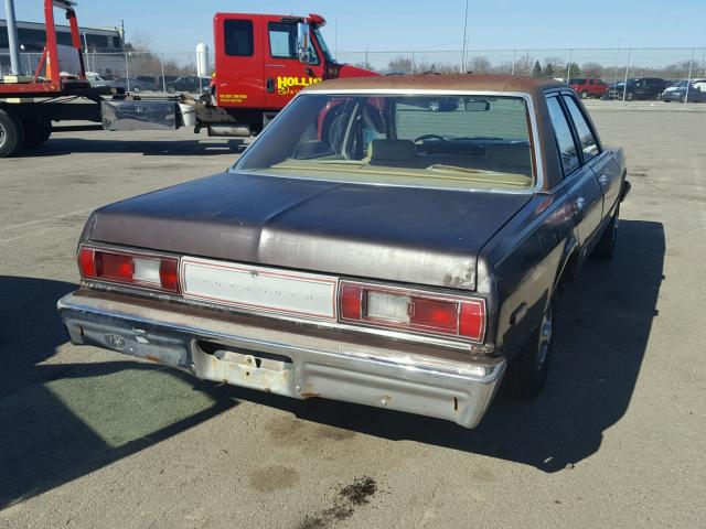 HL41D9F128937 - 1979 PLYMOUTH VOLARE BROWN photo 4