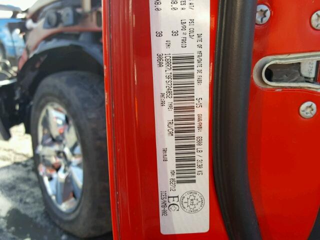 1C6RR7LT9FS724852 - 2015 RAM 1500 SLT RED photo 10